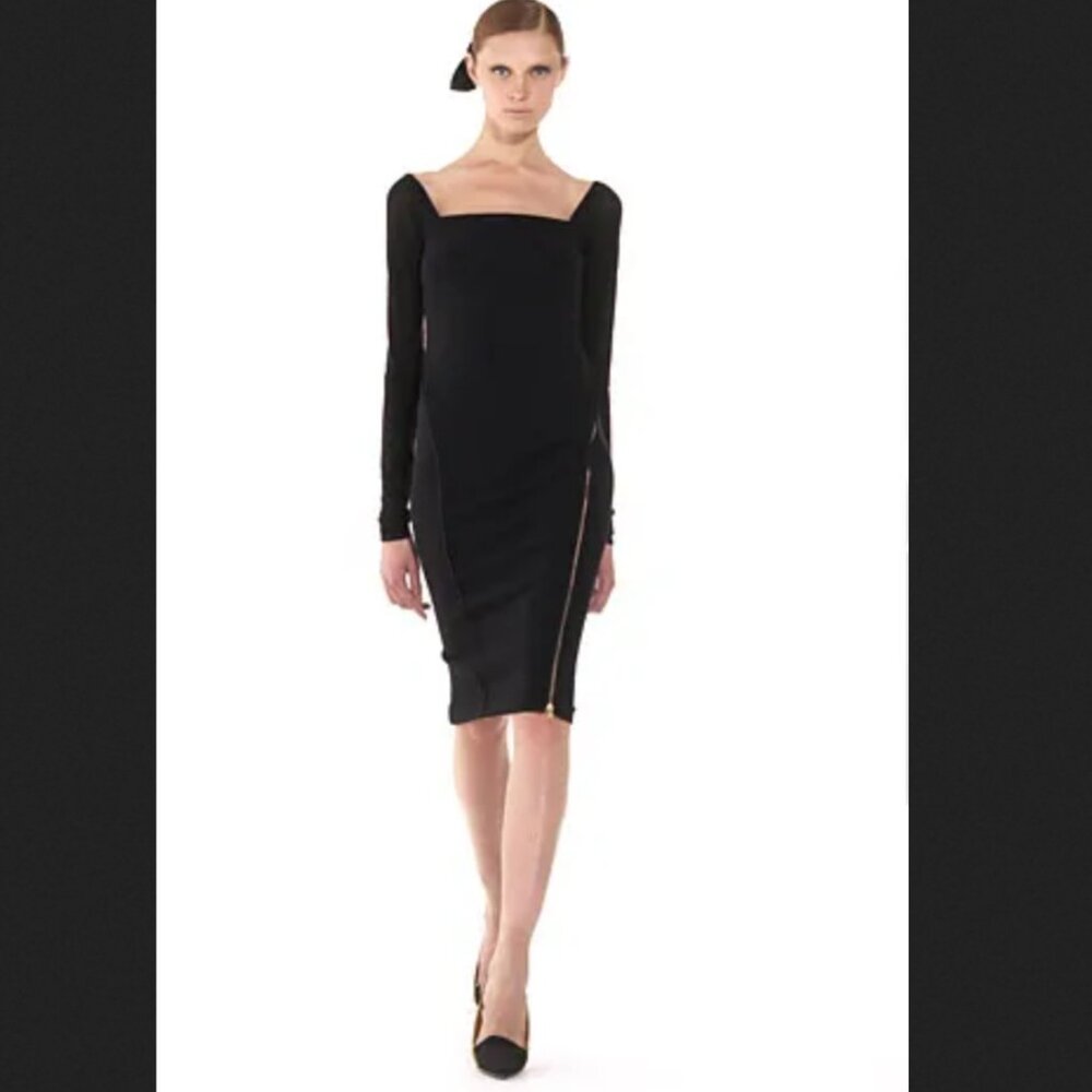 Donna Karan Collection Square Neck Bias Dress | Resort 2008 | XS